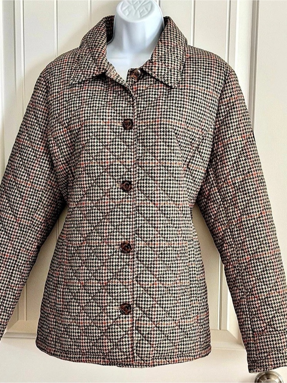 Lauren Ralph Lauren Houndstooth Quilted Jacket